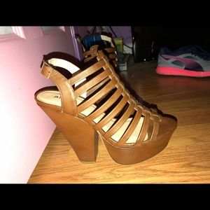 JustFab Brown Wedges